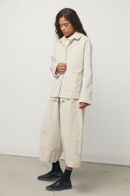 Shirt Loose Blazer in Velvet Oatmeal