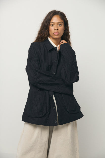 Crash Overshirt in Black