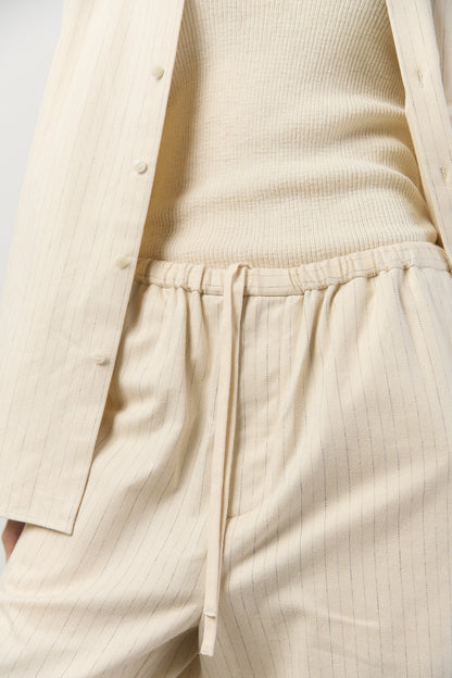 Relax Easy Pants in Ecru Stripe