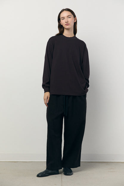 Tube Long Sleeve T-Shirt in Brown