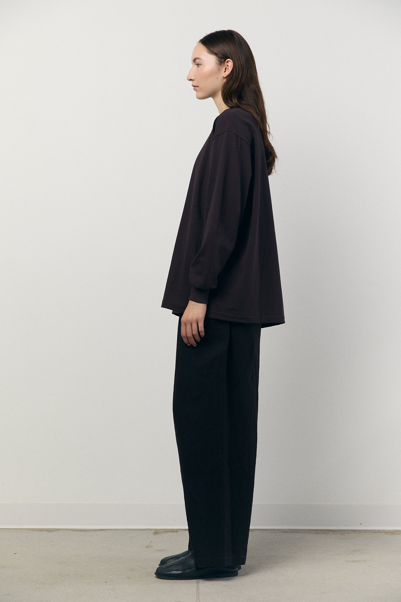 Tube Long Sleeve T-Shirt in Brown