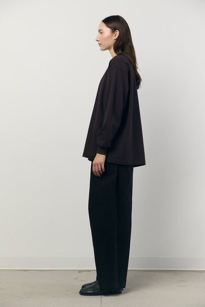 Tube Long Sleeve T-Shirt in Brown