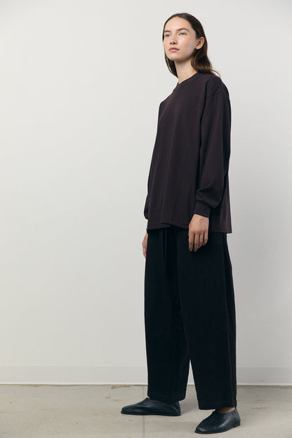 Tube Long Sleeve T-Shirt in Brown