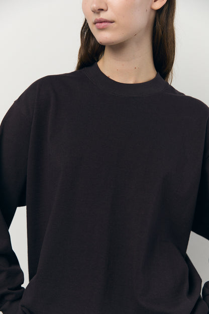 Tube Long Sleeve T-Shirt in Brown