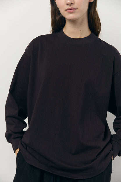 Tube Long Sleeve T-Shirt in Brown