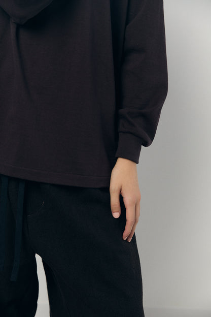 Tube Long Sleeve T-Shirt in Brown