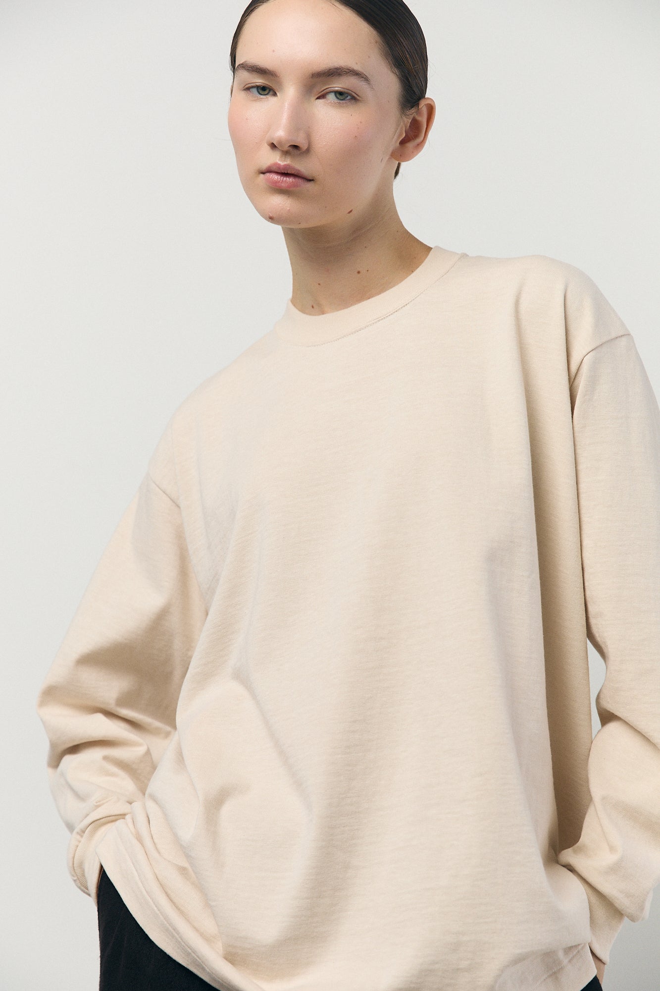 Tube L/S T-Shirt - Beige