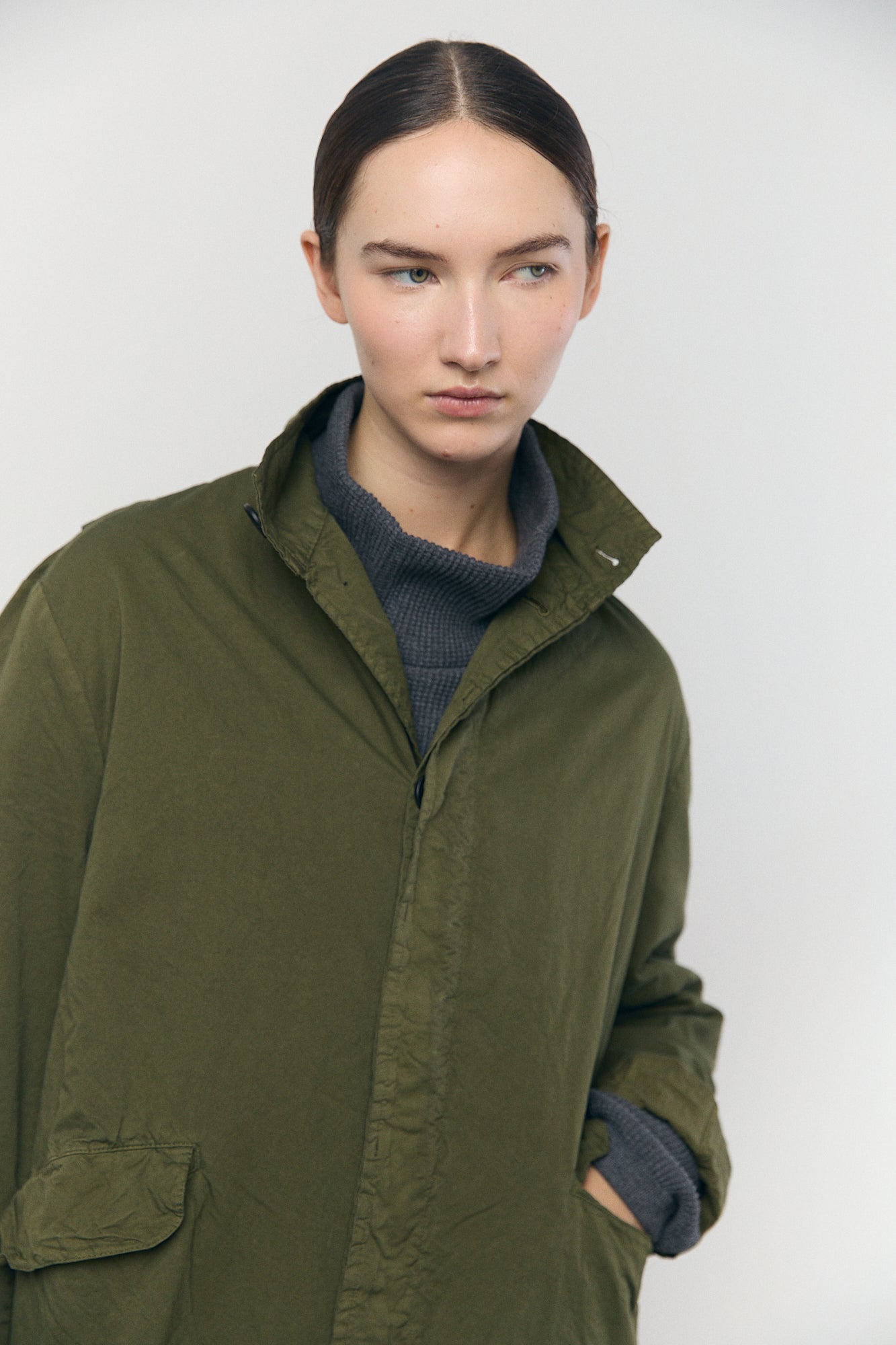 Garment-dye Coat in Khaki