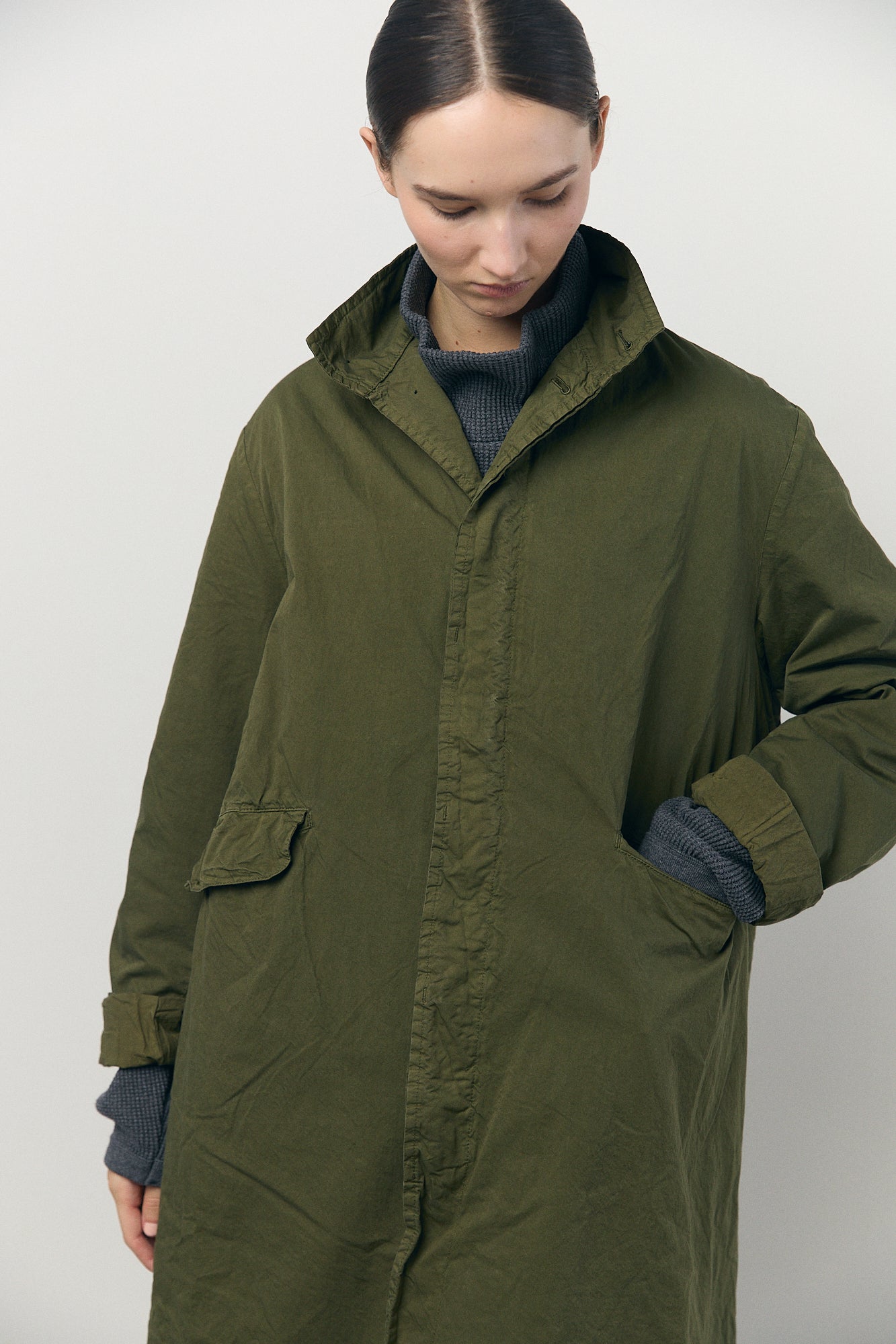 Garment-dye Coat in Khaki