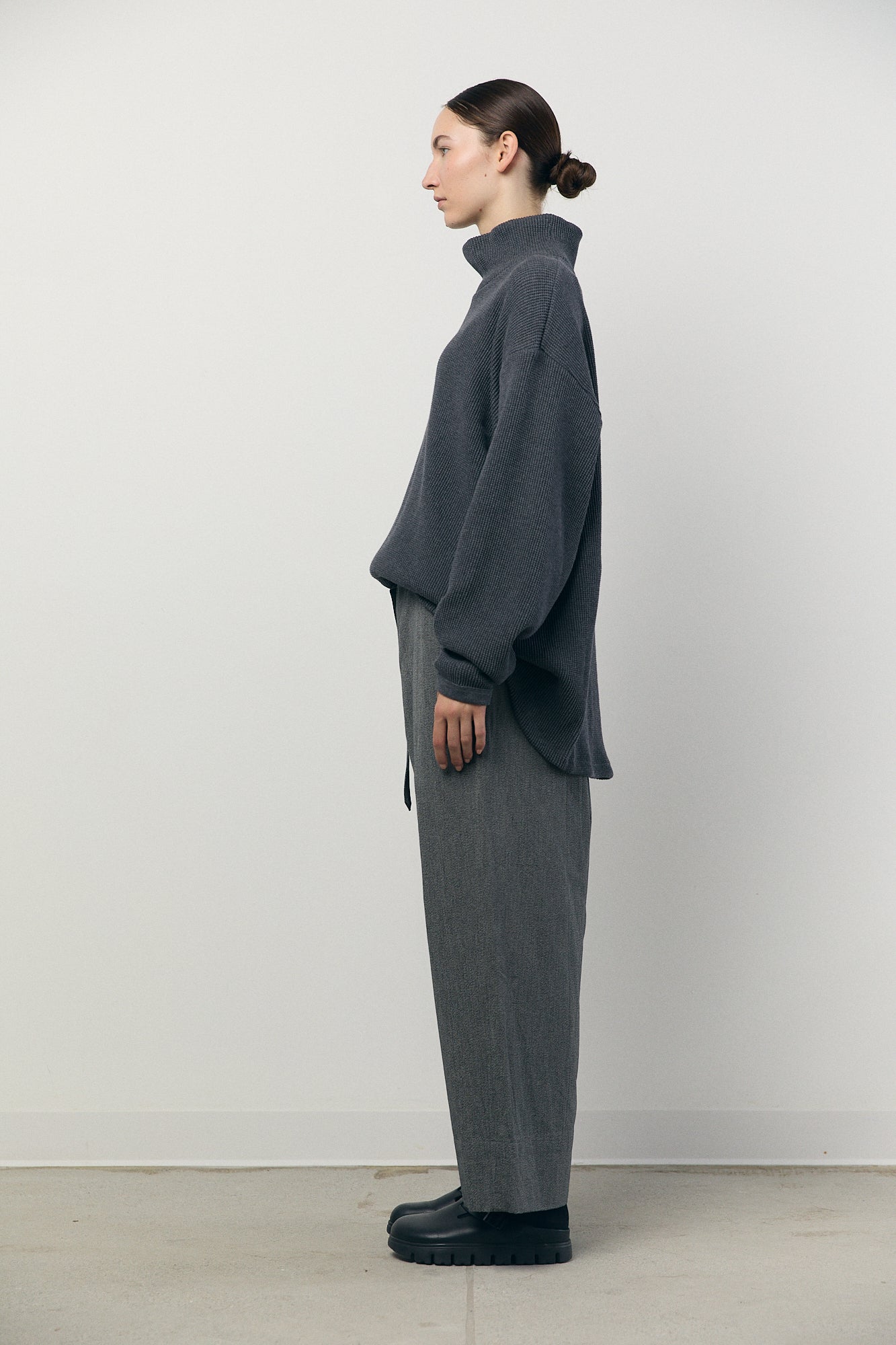 Work Cropped Trousers in B&W