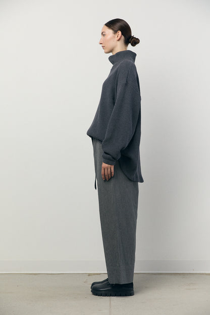 Work Cropped Trousers in B&W