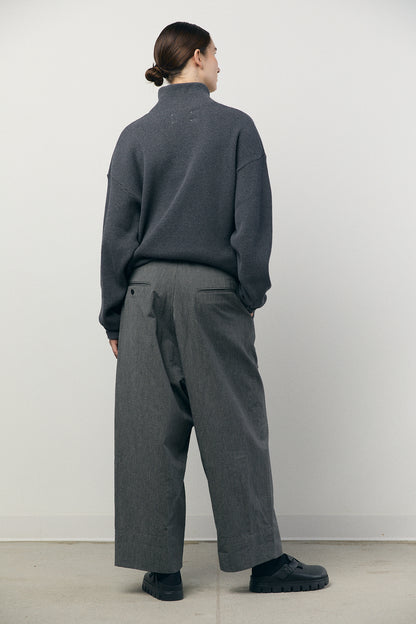 Work Cropped Trousers in B&W