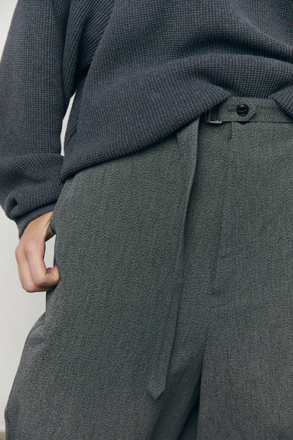 Work Cropped Trousers in B&W