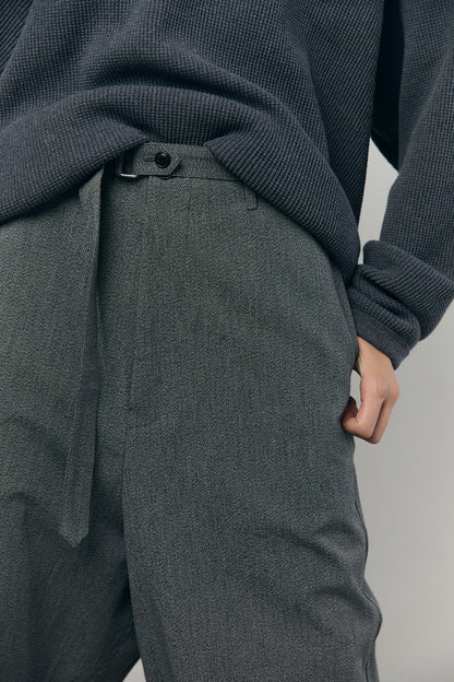 Work Cropped Trousers in B&W