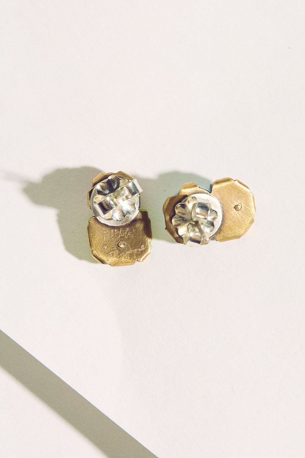 Tiny Pearl Studs - Blue, Green & Red