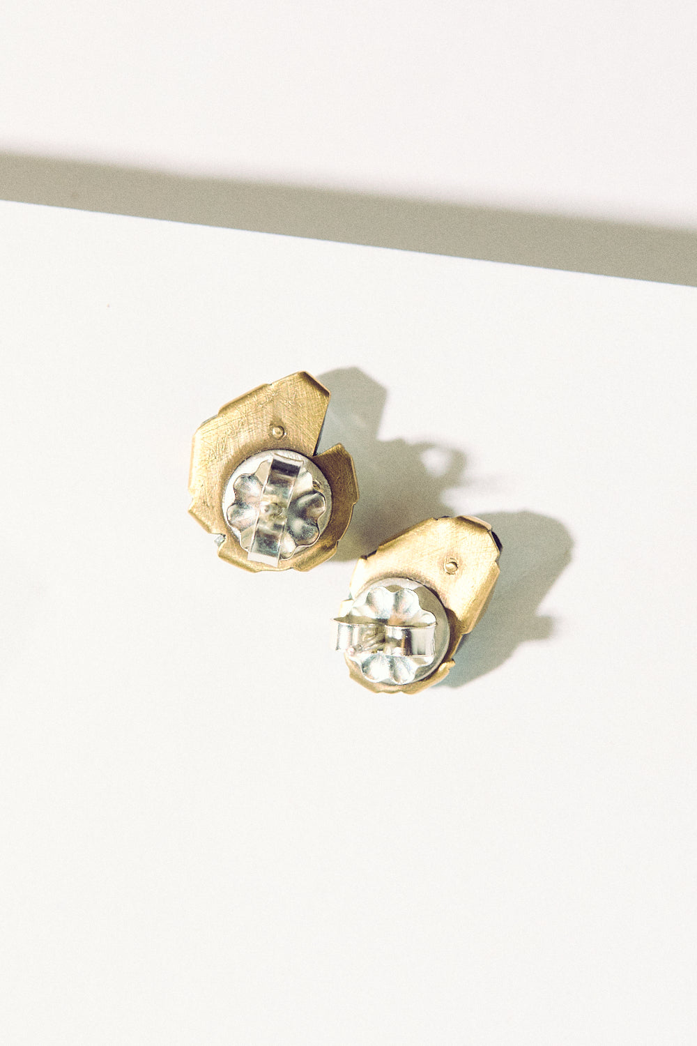 Tiny Studs - Blue, Silver & Yellow
