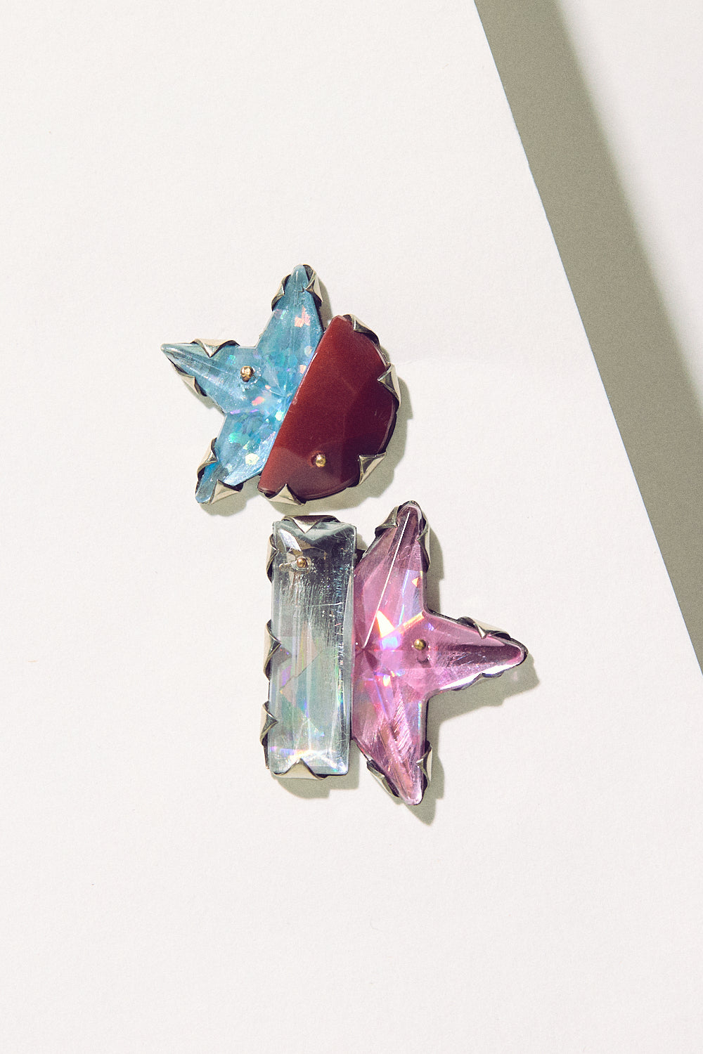 Tiny Studs - Pink, Blue & Red