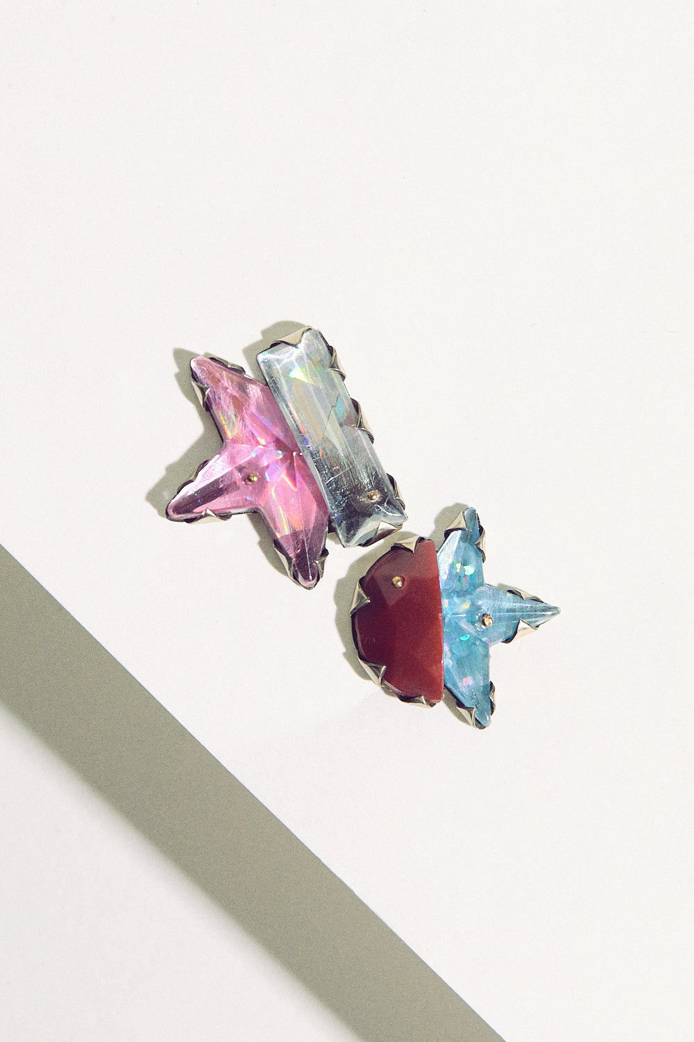 Tiny Studs - Pink, Blue & Red