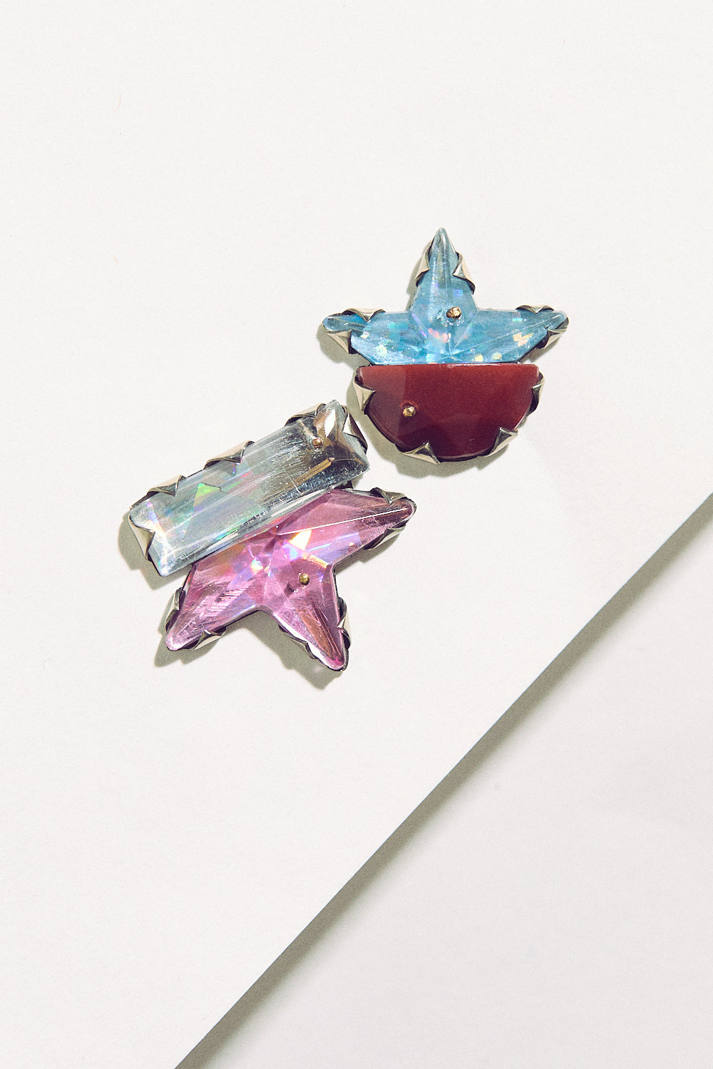 Tiny Studs - Pink, Blue & Red