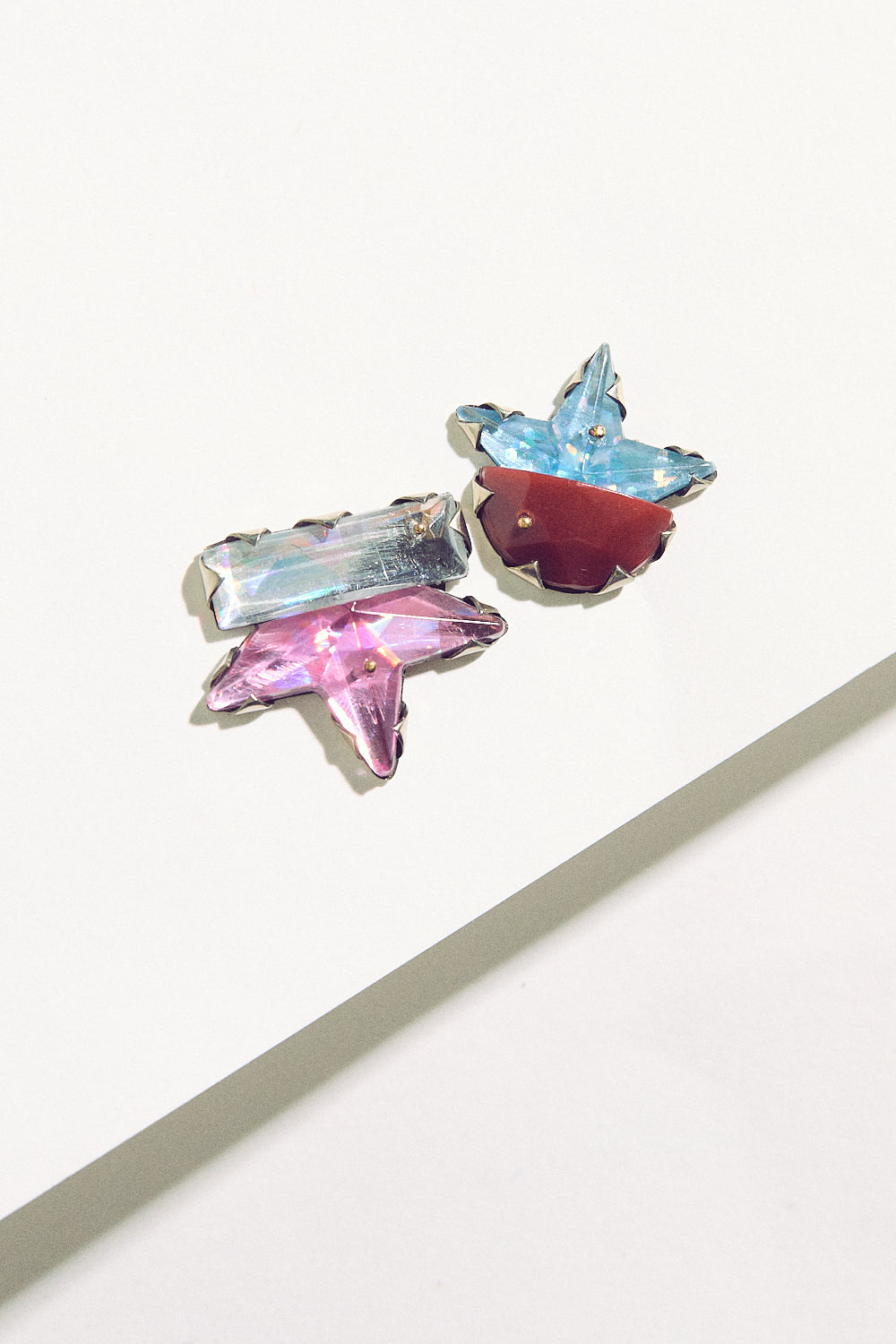 Tiny Studs - Pink, Blue & Red