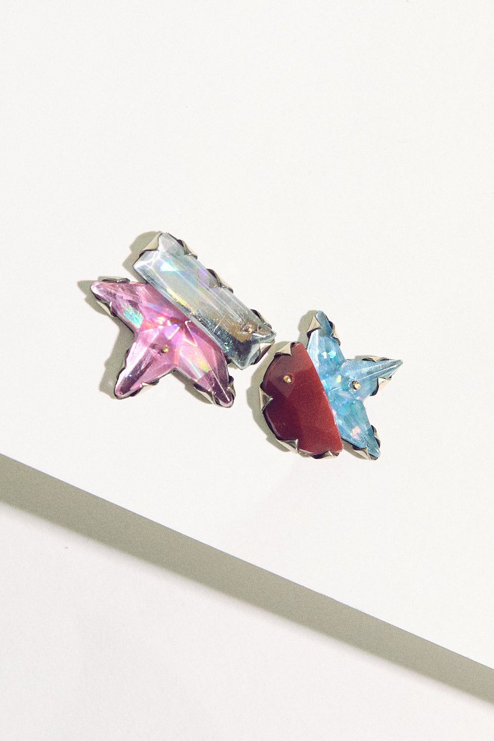 Tiny Studs - Pink, Blue & Red