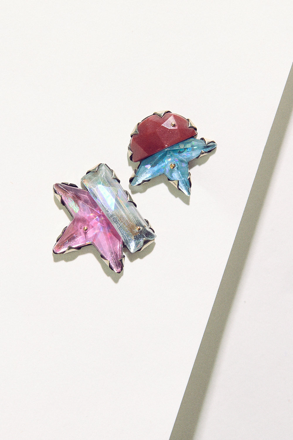 Tiny Studs - Pink, Blue & Red