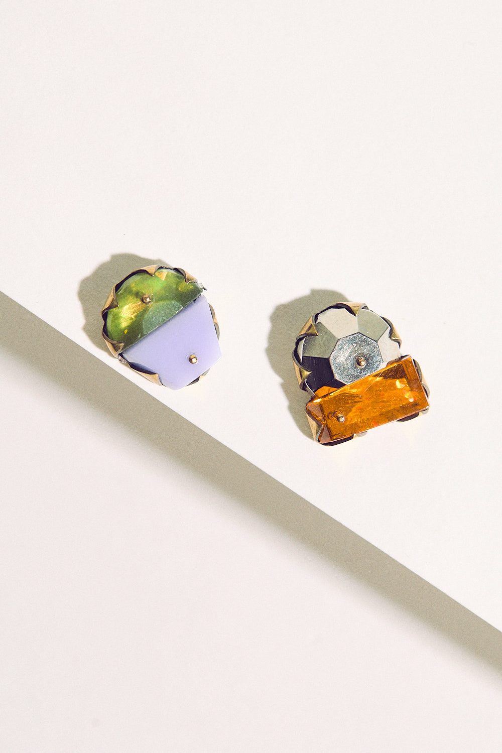 Tiny Studs - Orange, Purple & Green