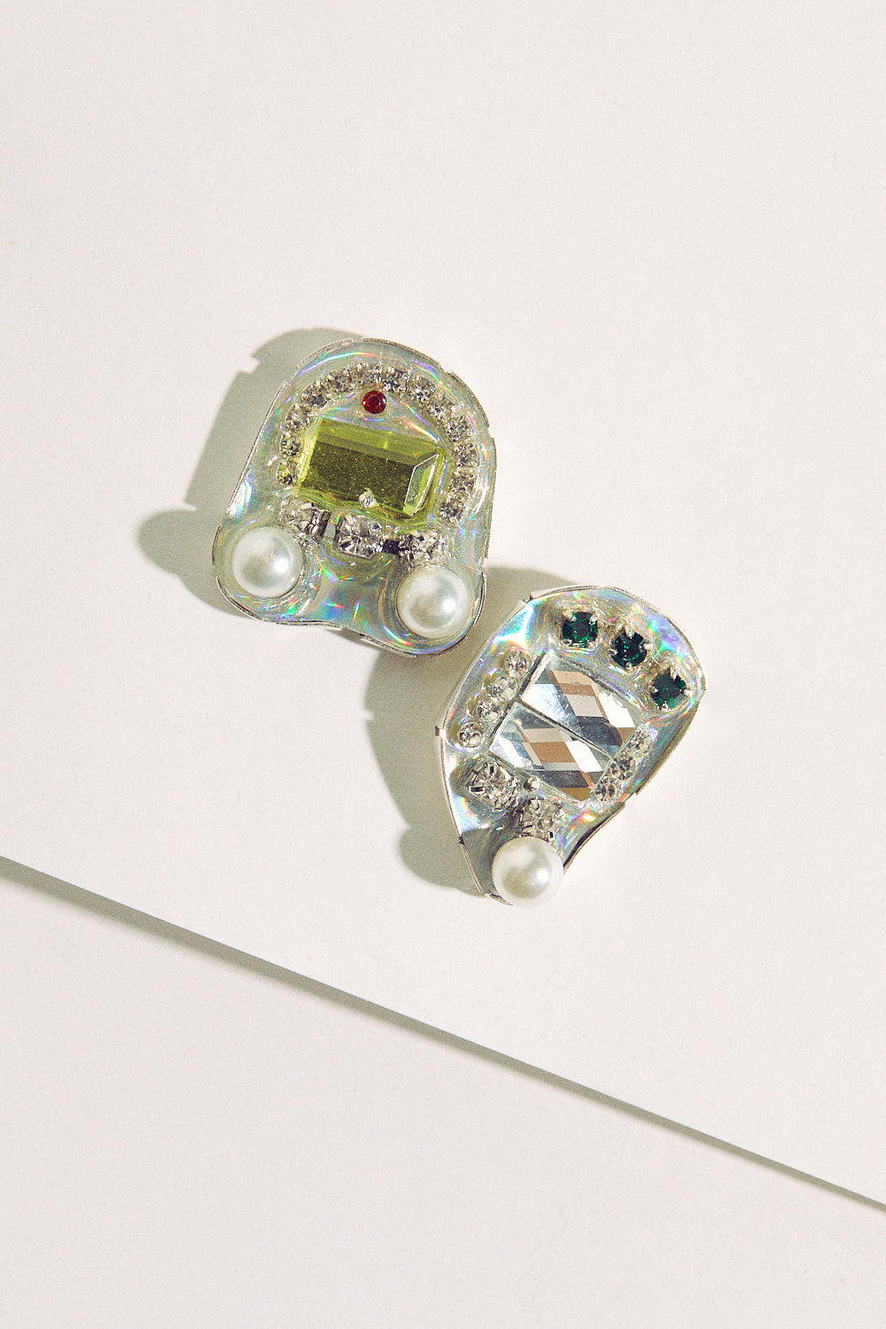 Rhinestone Studs - Silver
