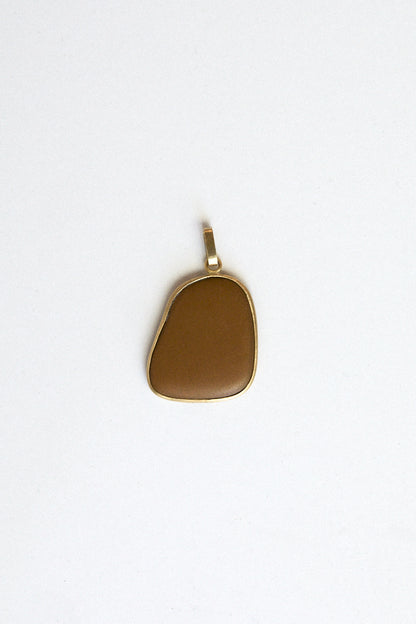 Toffee Stone Pendant - 18 carat gold spectacle