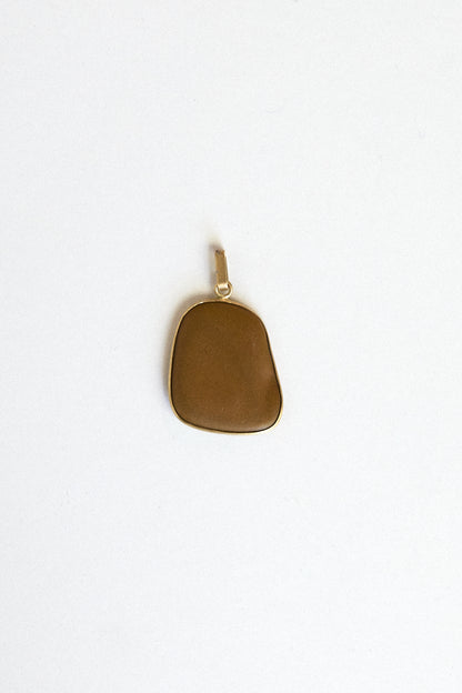 Toffee Stone Pendant - 18 carat gold spectacle