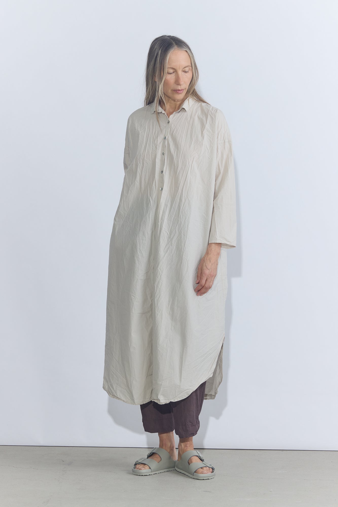 Long Shirt Dress TC - Pebble