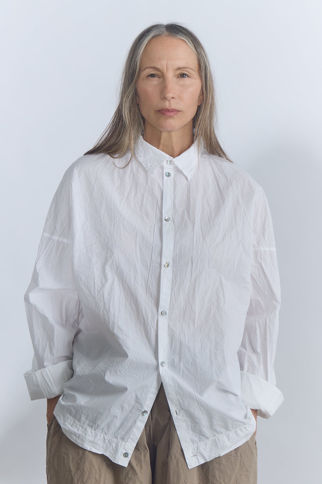 Unisex Collar Shirt TC - White