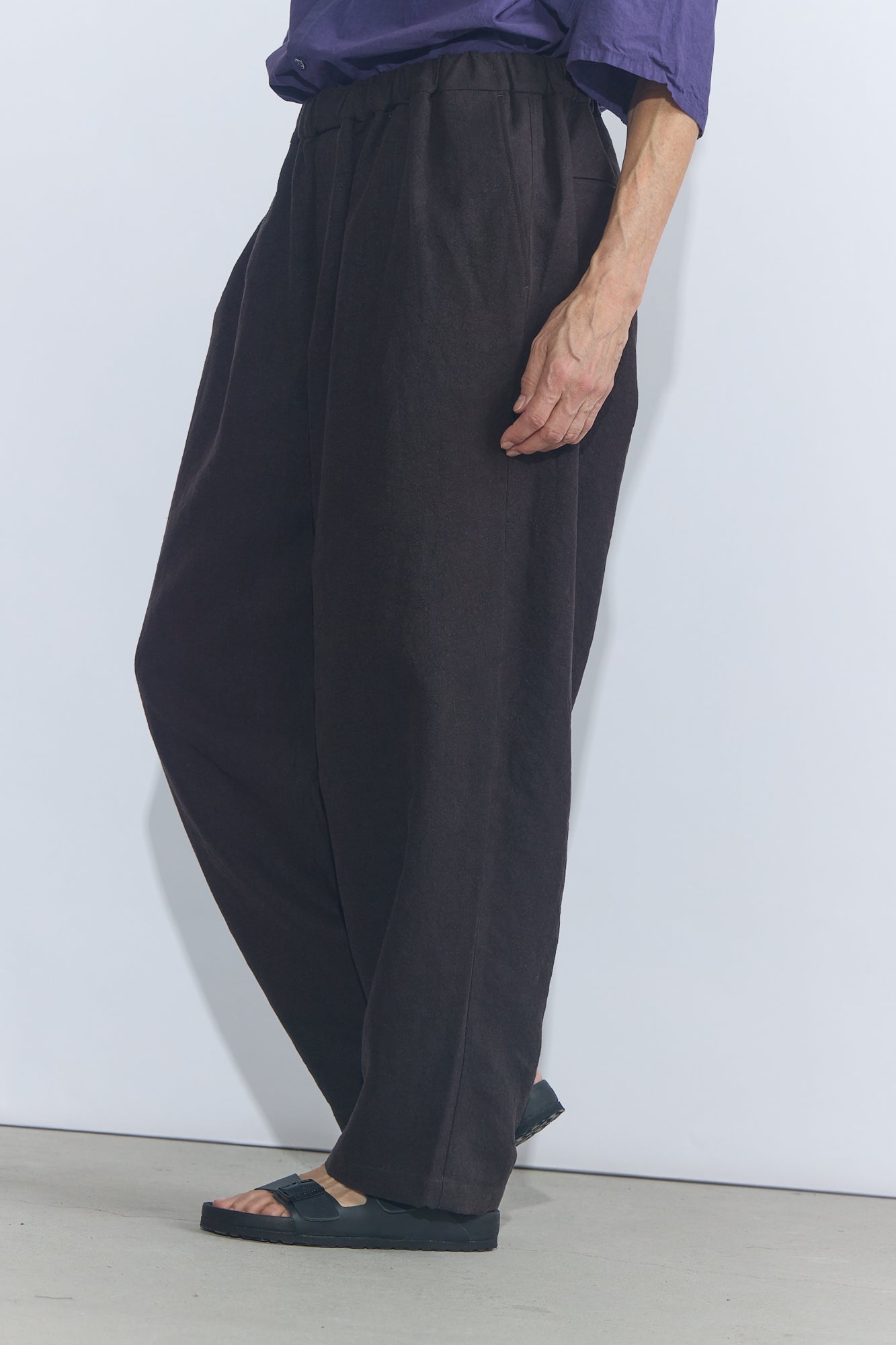 Wide Easy Pants - Brown