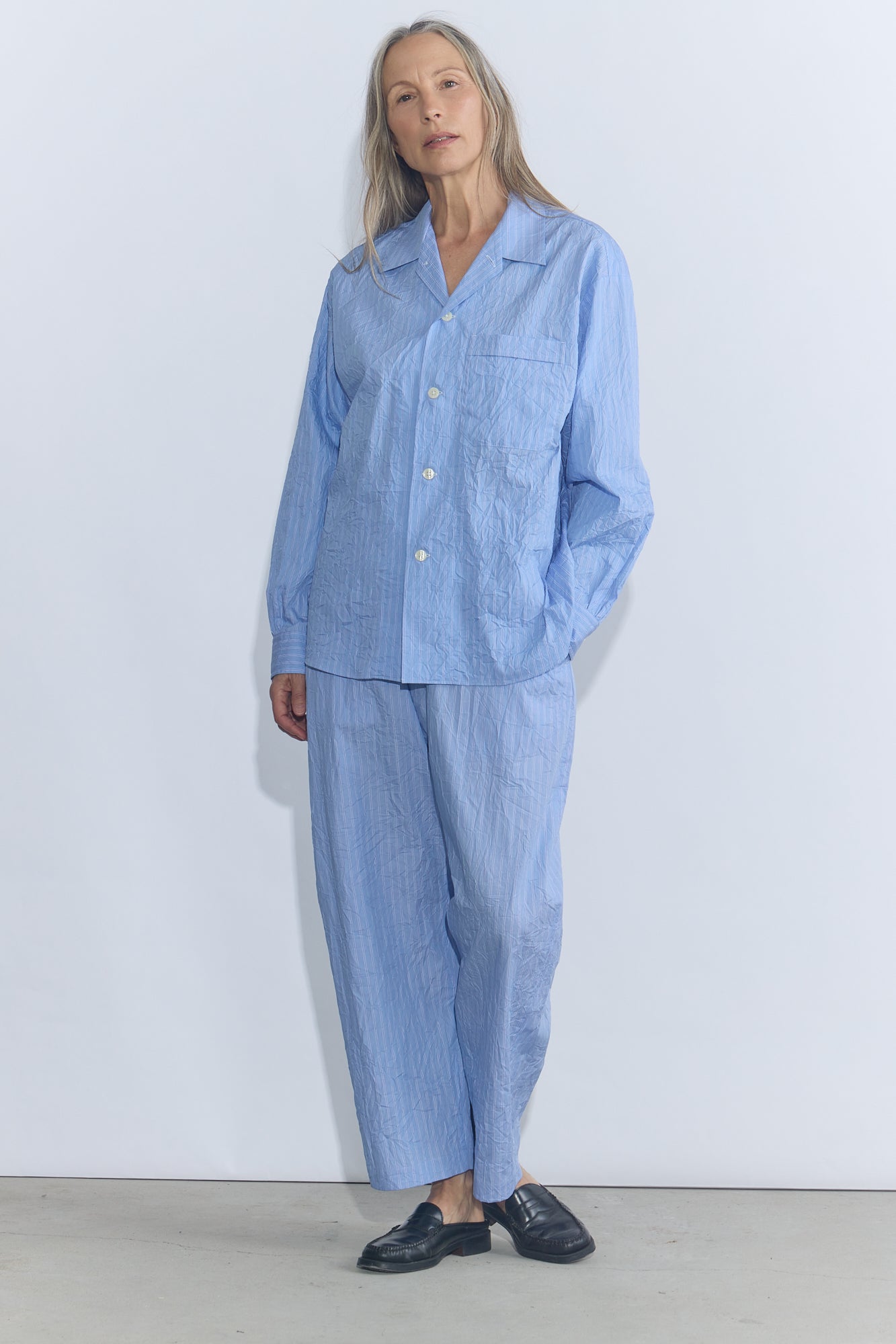 Oscar CC Shirt - Sax Stripe