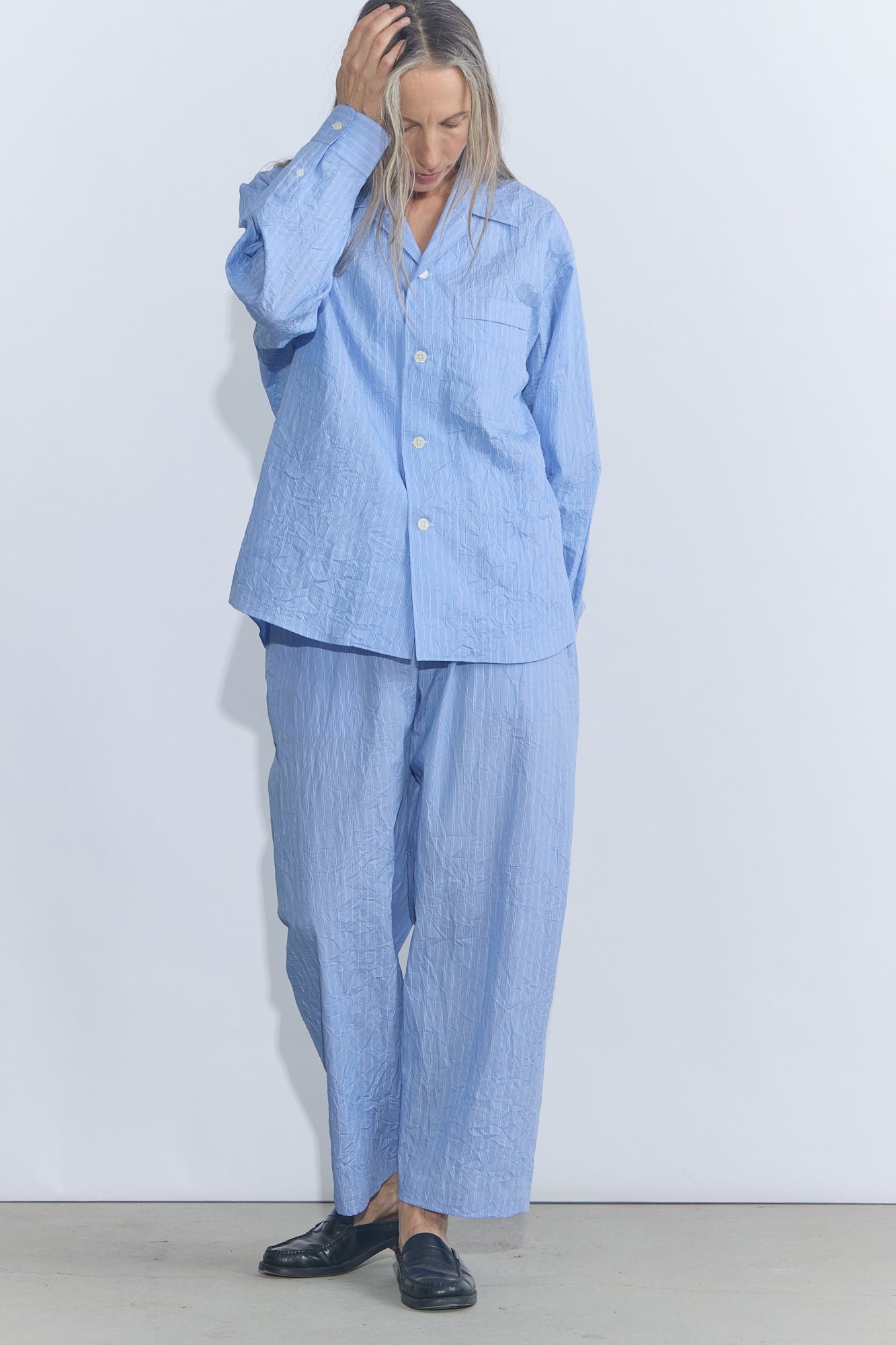 Oscar CC Shirt - Sax Stripe