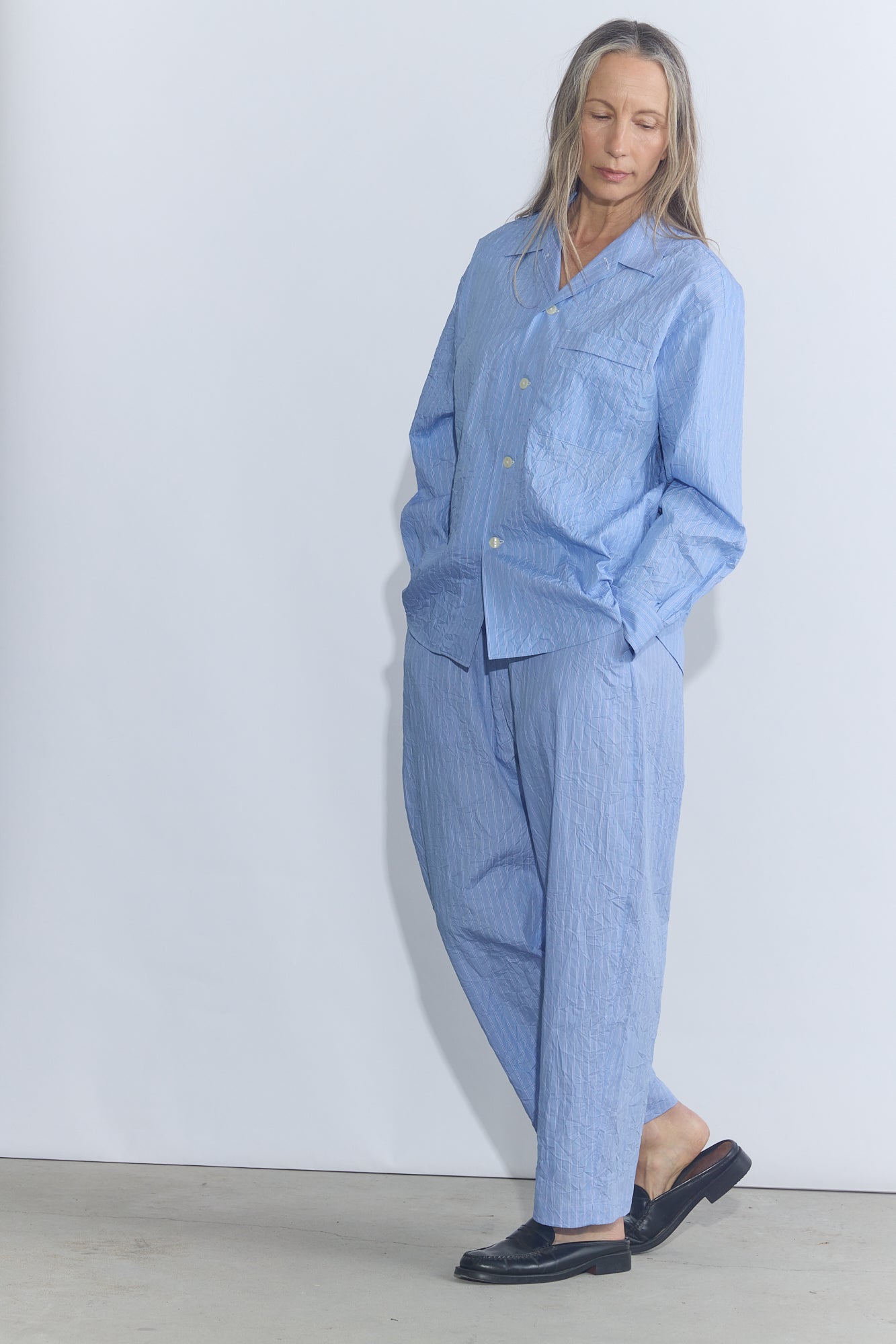 Oscar CC Shirt - Sax Stripe