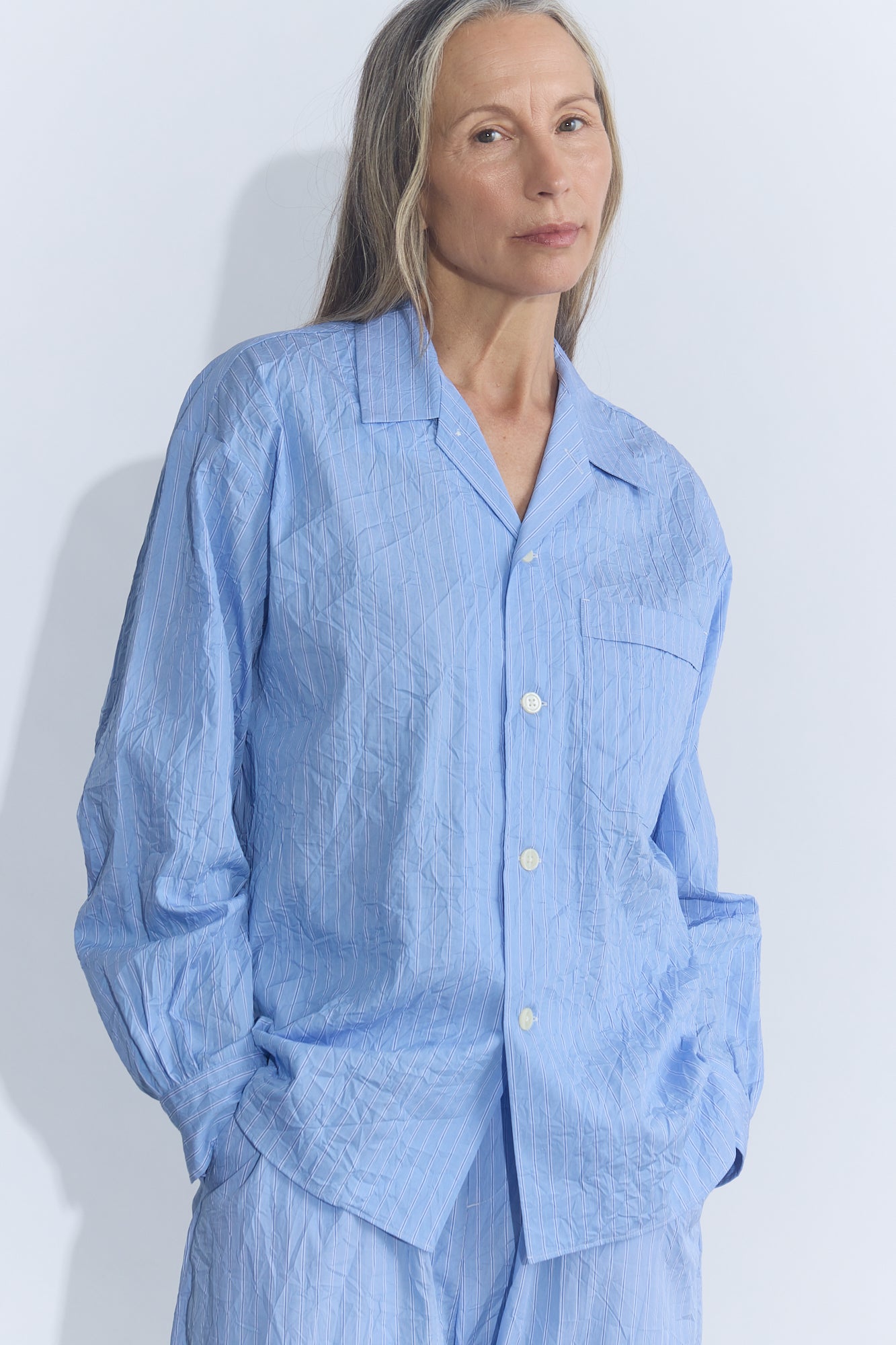 Oscar CC Shirt - Sax Stripe