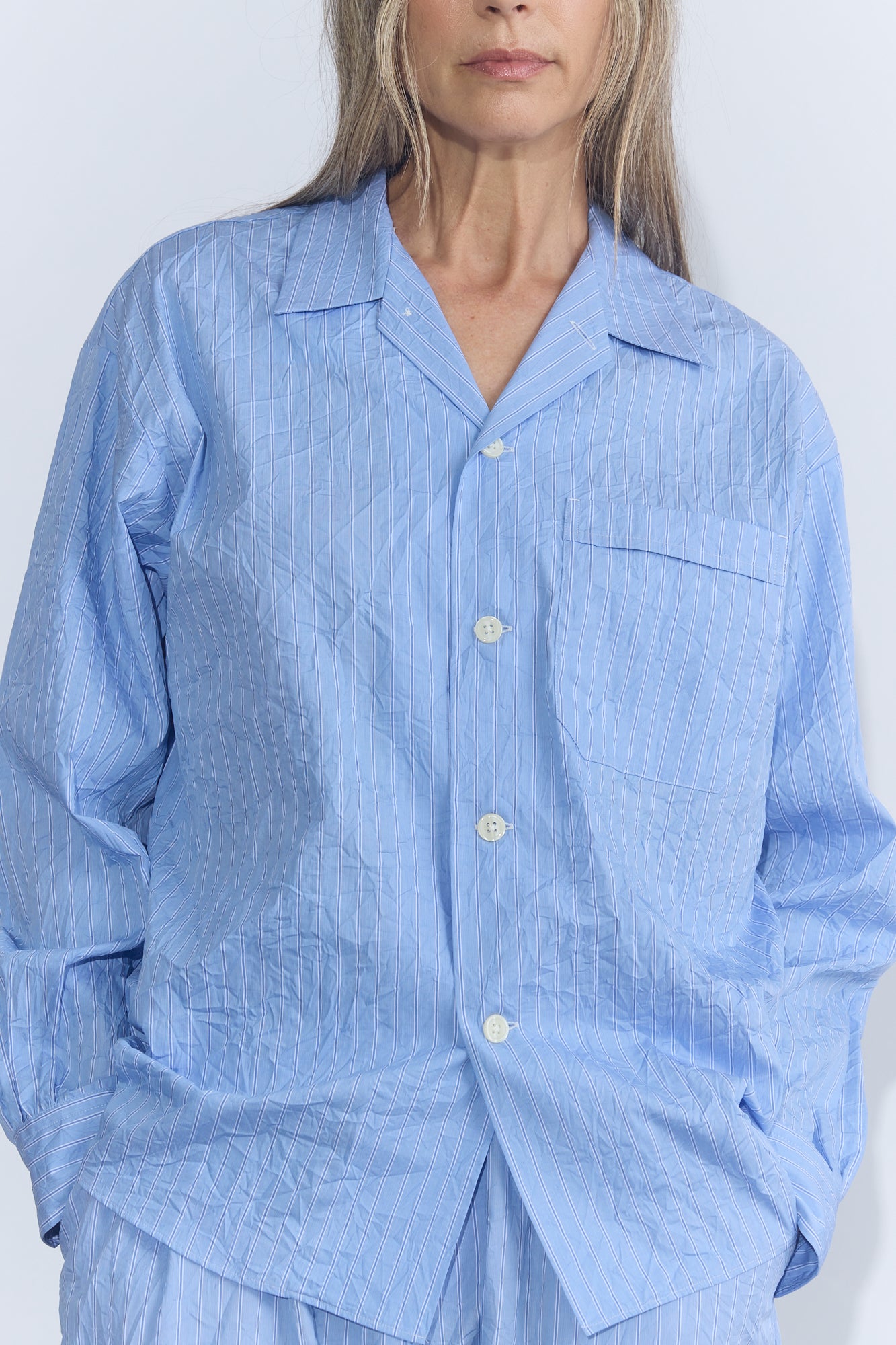 Oscar CC Shirt - Sax Stripe