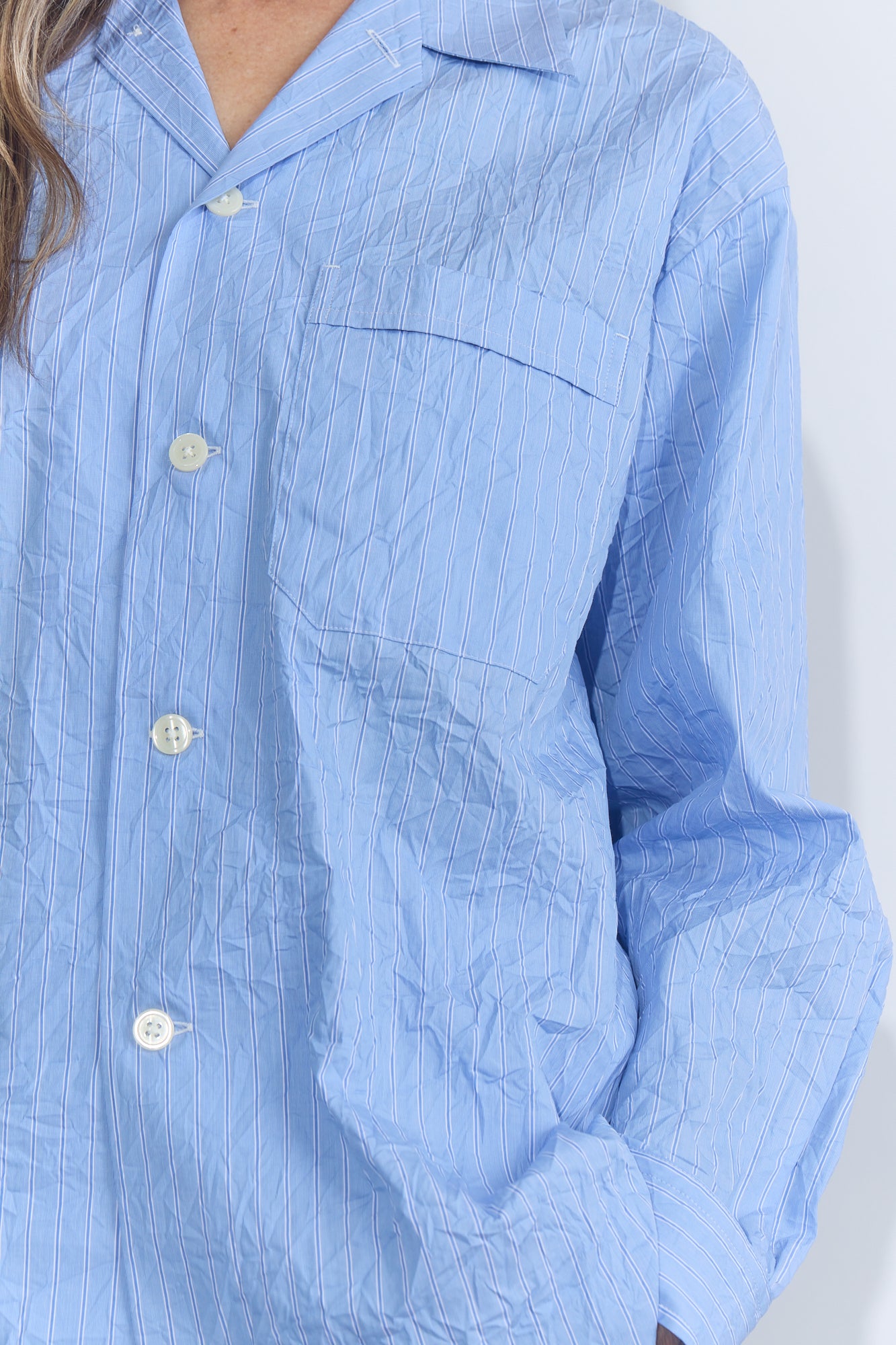 Oscar CC Shirt - Sax Stripe