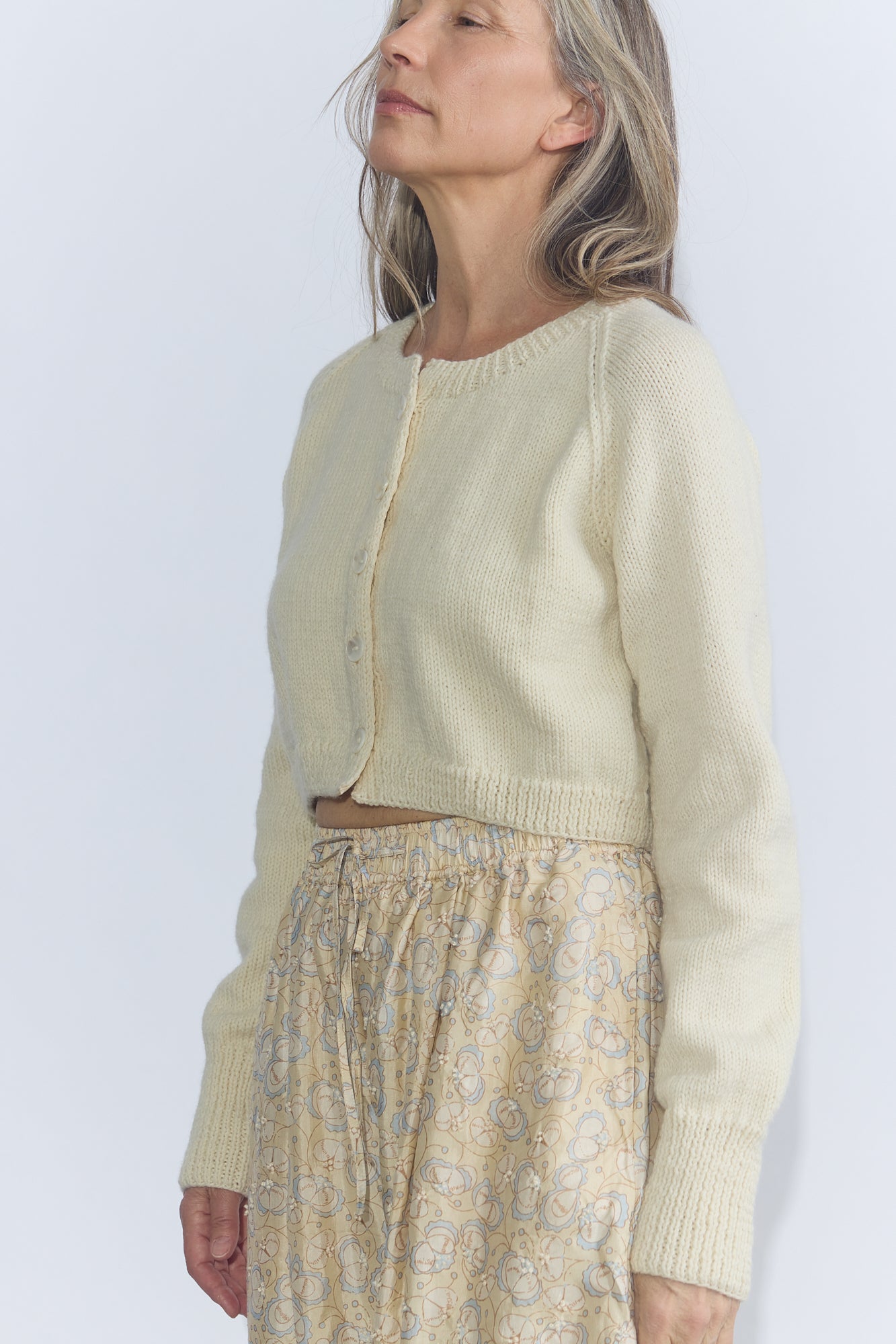 Hand-knit Cardigan - Cream