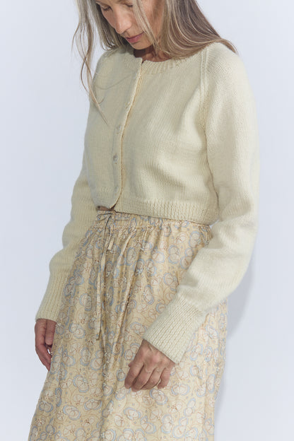 Hand-knit Cardigan - Cream