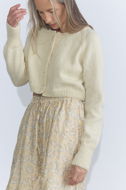 Hand-knit Cardigan - Cream