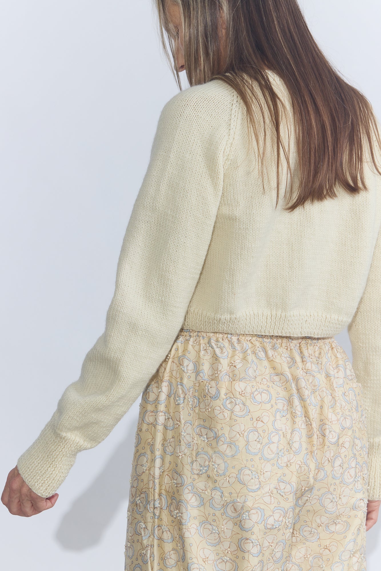 Hand-knit Cardigan - Cream
