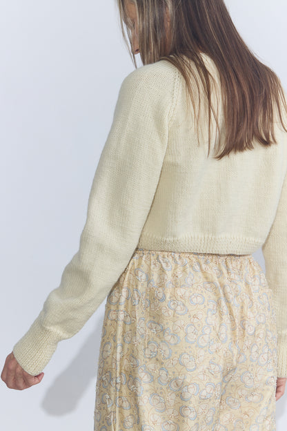 Hand-knit Cardigan - Cream