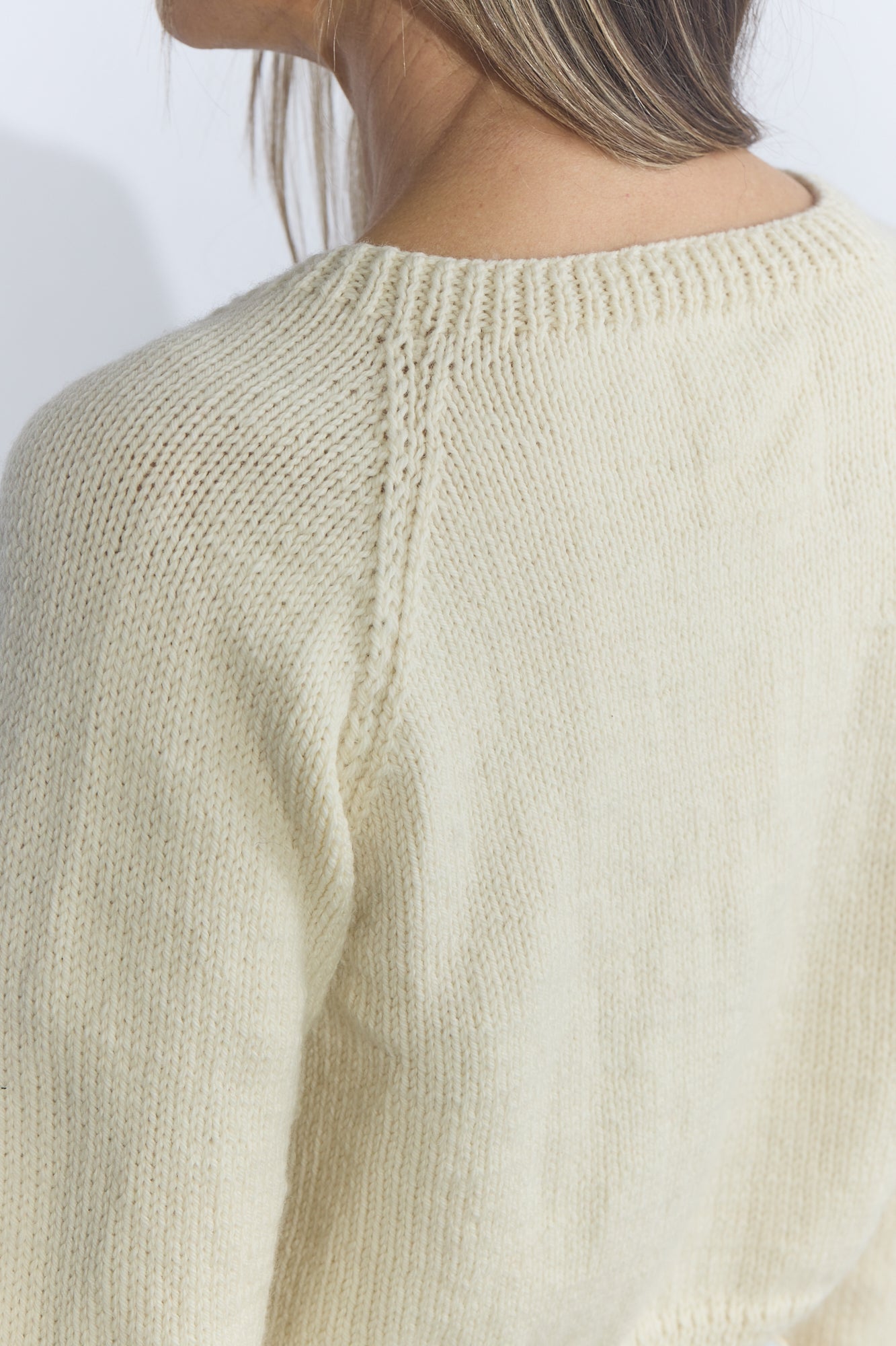Hand-knit Cardigan - Cream