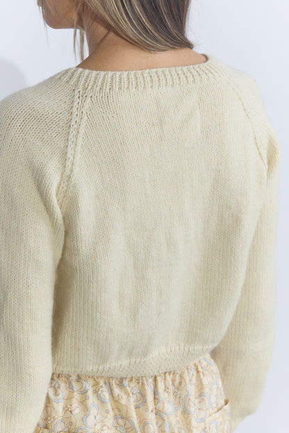 Hand-knit Cardigan - Cream