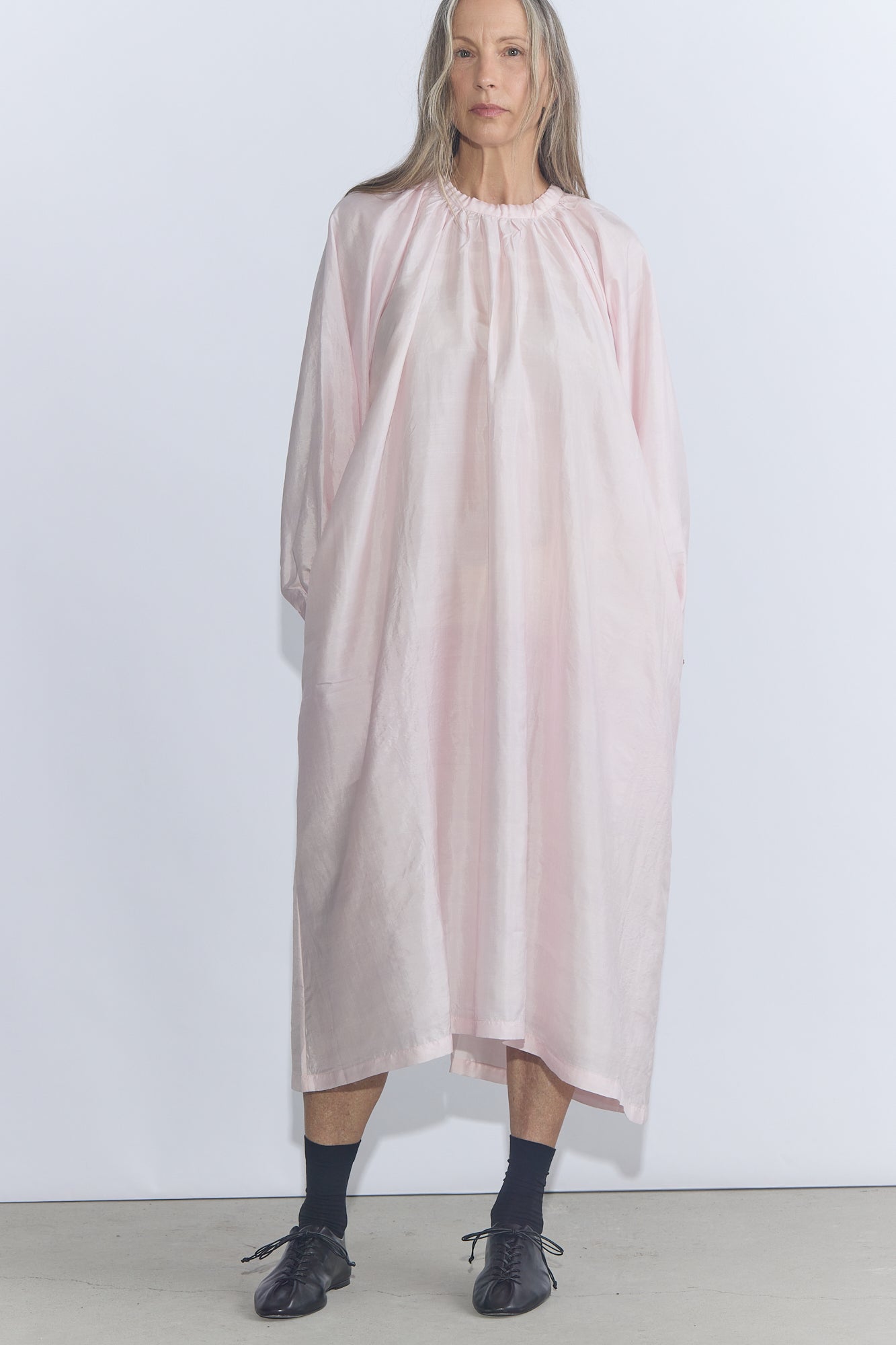 Ribbon Gather Dress - Rose Water