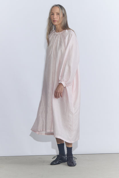 Ribbon Gather Dress - Rose Water
