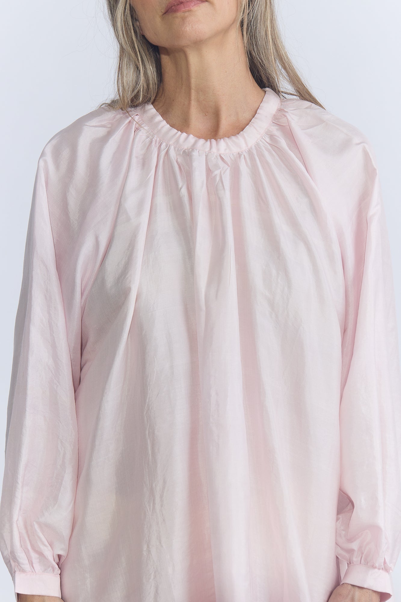 Ribbon Gather Dress - Rose Water