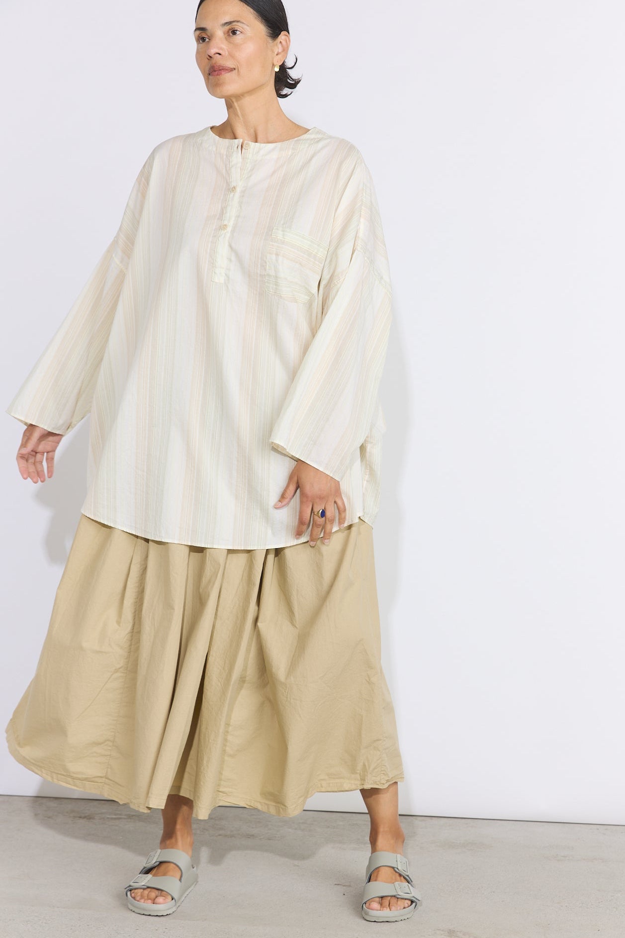 Ulla Skirt - Cotton Poplin Flax
